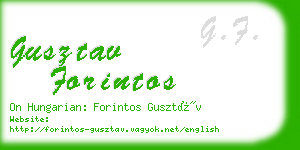 gusztav forintos business card